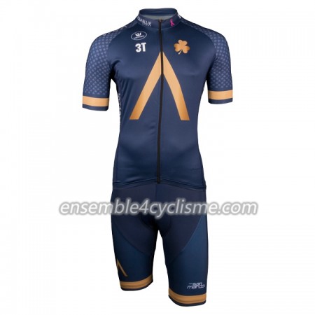 Tenue Maillot + Cuissard à Bretelles 2018 Aqua Blue Sport N001